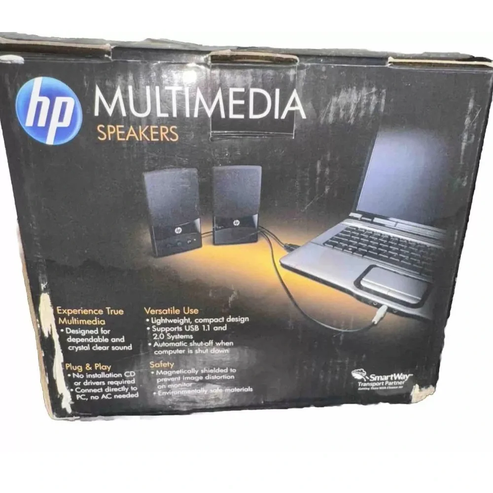 HP Multimedia Computer Speakers Set GL313AA In Original Box Tested